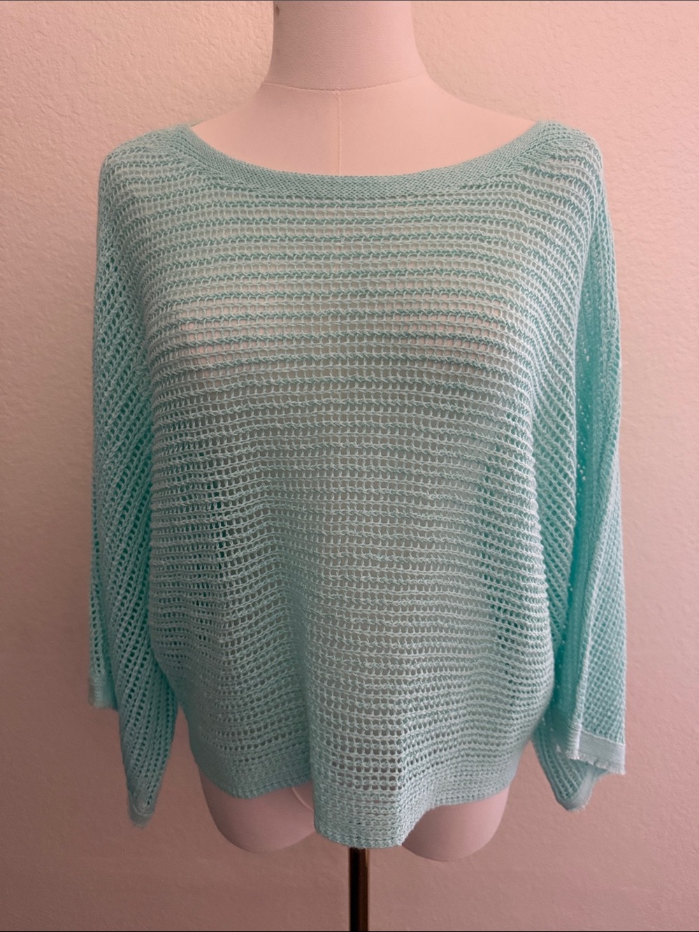 Eileen Fisher organic linen fringe trim sweater
